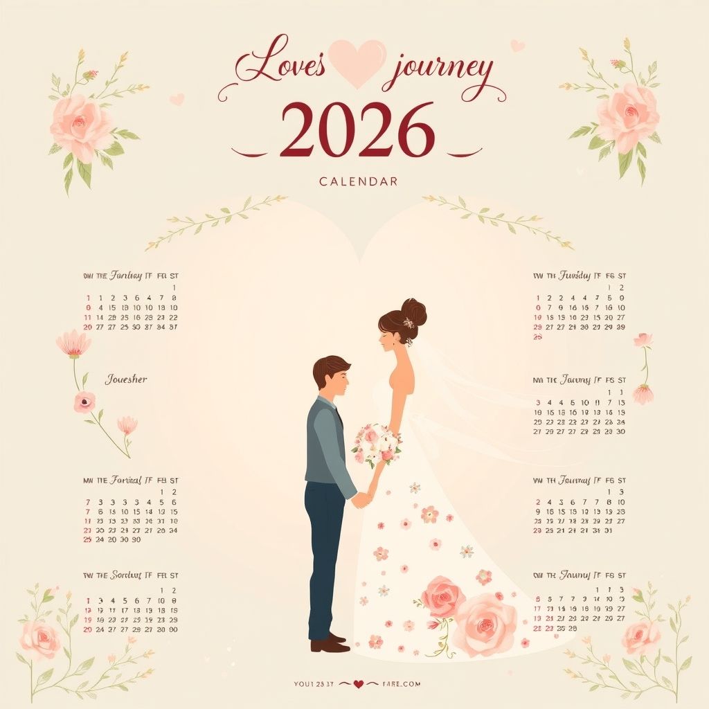 เส้นทางรัก! ปฏิทินแต่งงาน 2569 ฟรี เพื่อวันสำคัญในชีวิต